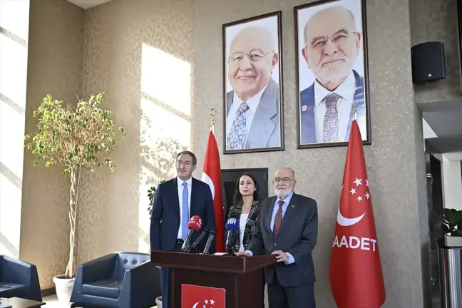 DEM Partisi Eş Genel Başkanları Saadet Partisini ziyaret etti