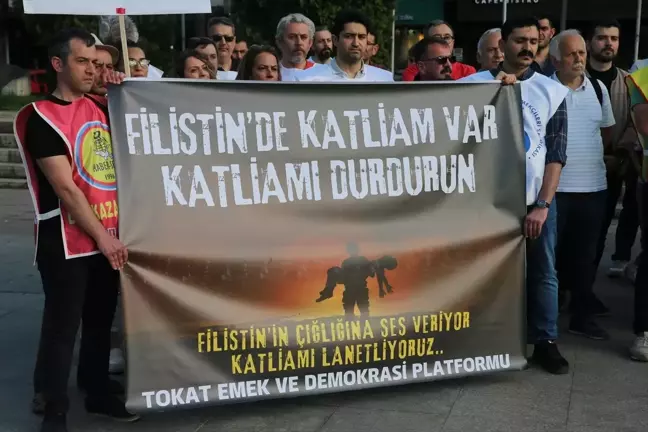 Tokat'ta İsrail'in Gazze'ye yönelik saldırılarına tepki