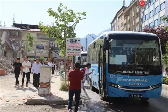 Hakkari'de YKS'ye Ücretsiz Ulaşım İmkanı