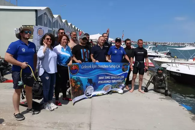 Samsun'da dalgıçlardan deniz dibi demizliği