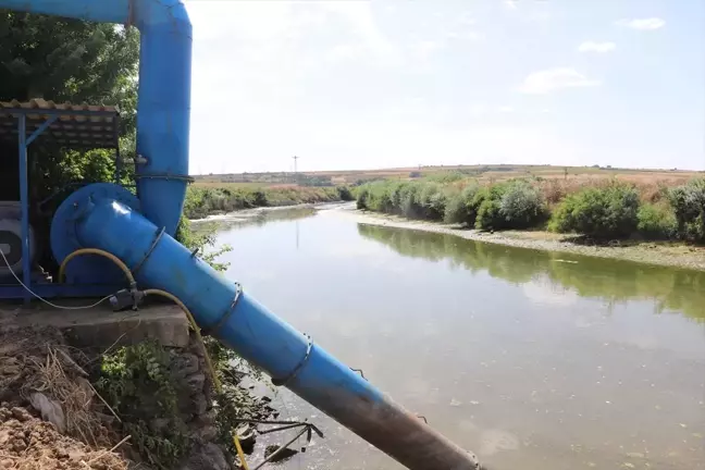 Edirne'de Tunca Nehri'nde Su Seviyesi Düştü