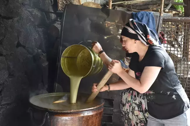 Gümüşhane'de Kadınlar Geleneksel Yöntemlerle Pestil Üretimine Başladı