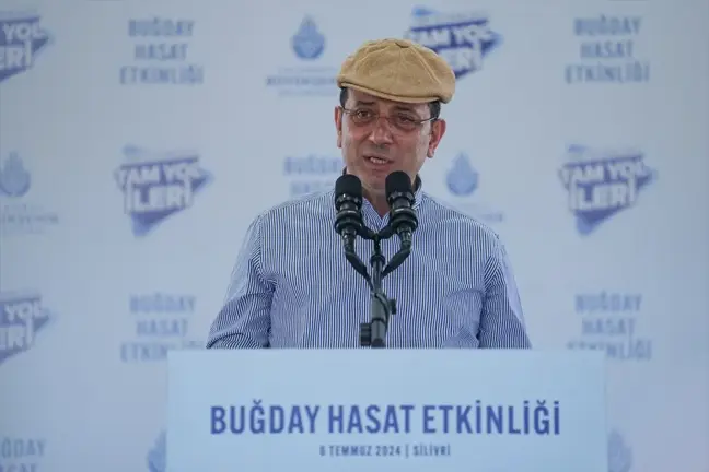 İBB Başkanı İmamoğlu, Silivri'de Buğday Hasat Etkinliğine Katıldı