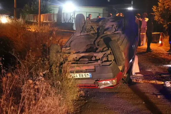 Manisa'da Araç Takla Attı: 1 Ölü, 1 Yaralı