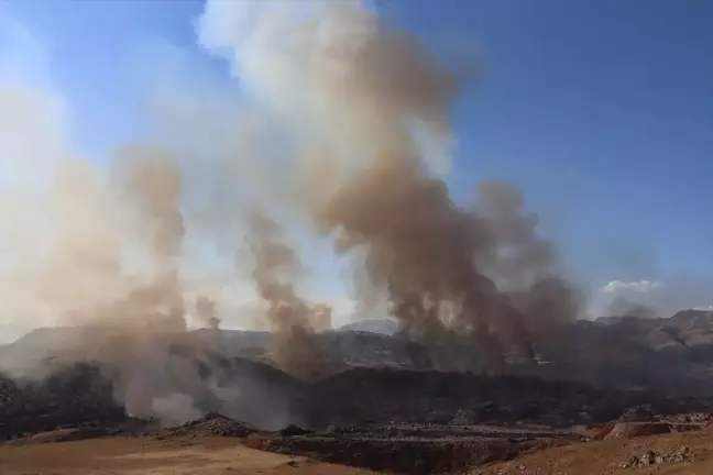 Adıyaman'da otluk alanda çıkan yangın kontrol altına alındı