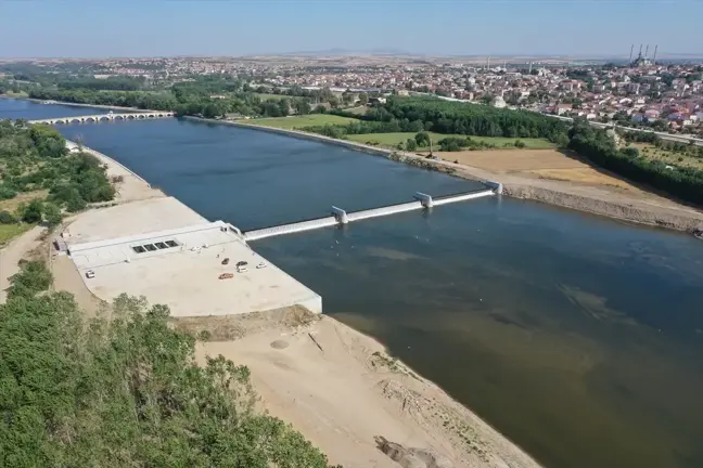 Edirne'deki Arşimet Türbinli Hidroelektrik Santralinde Deneme Çalışmaları Başladı