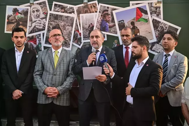 Saadet Partisi Üsküdar İlçe Başkanlığı İsrail'in Gazze'ye yönelik saldırılarını protesto etti