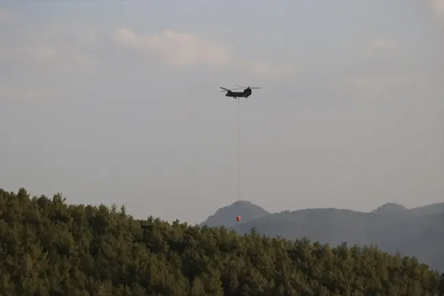 Kütahya'da çıkan orman yangını kısmen kontrol altına alındı