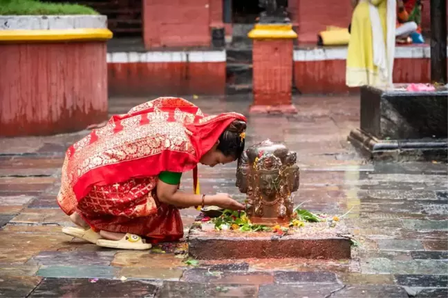 Nepal'da Lalitpur'da Shrawan Ayı Kutlamaları