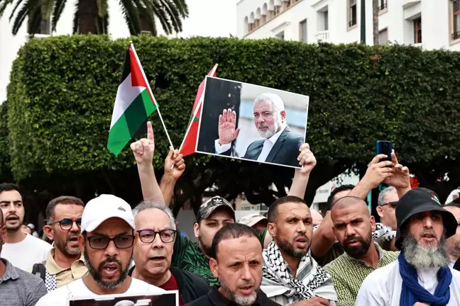 Rabat'ta Hamas liderine suikast protesto edildi