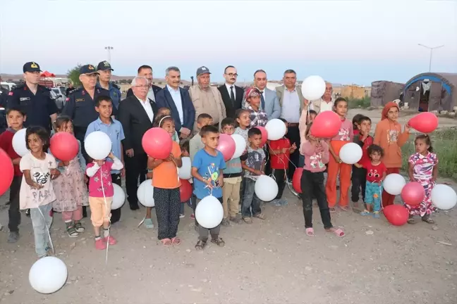 Yozgat'ta mevsimlik tarım işçilerinin çocukları eğlendi