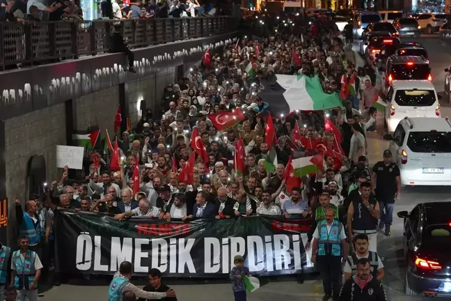 Erzurum, Ardahan ve Kars'ta İsrail'in Gazze saldırıları protesto edildi