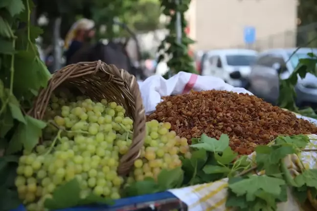 Manisa'da Sezonun İlk Çekirdeksiz Kuru Üzüm Alımı Törenle Başladı