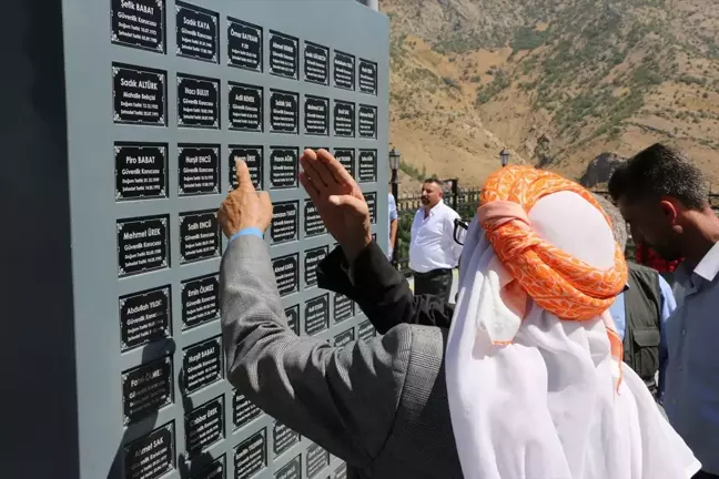 Uludere'de PKK Terörüne Kurban Gidenler İçin Anıt Yapıldı