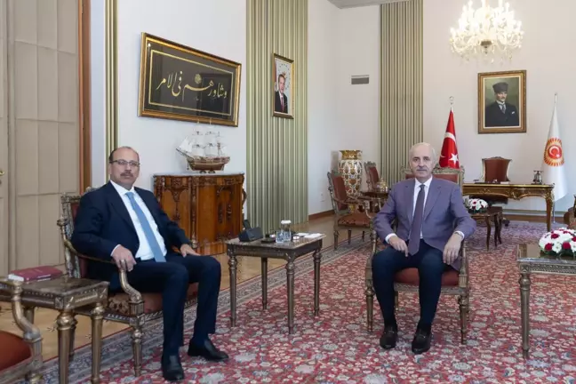 TBMM Başkanı Numan Kurtulmuş, Sayıştay Başkanı Metin Yener'i kabul etti