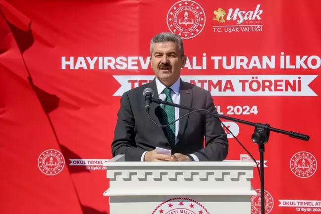 Uşak'ta Hayırsever Tarafından Yaptırılacak Okulun Temeli Atıldı