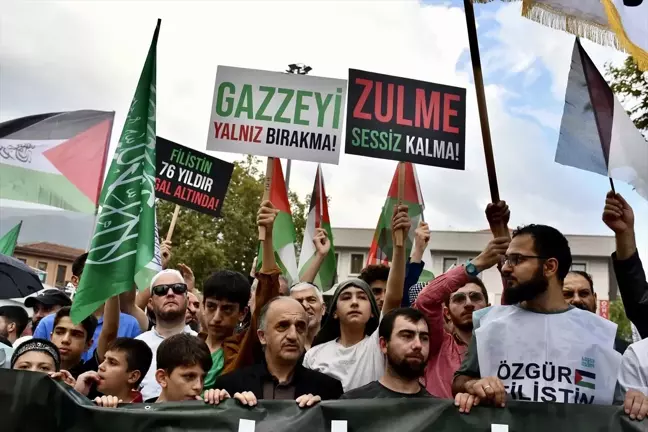 Bursa, Eskişehir, Kütahya ve Bilecik'te İsrail'in Gazze Saldırılarına Protesto