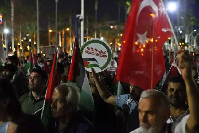 Mersin, Hatay ve Osmaniye'de İsrail'in Filistin'e Saldırılarına Karşı Protesto Yürüyüşleri Düzenlendi