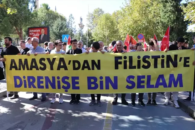 Samsun, Çankırı, Amasya ve Sinop'ta Filistin'e destek yürüyüşleri düzenlendi