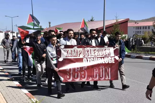 Bitlis Eren Üniversitesi'nde Filistin İçin Yürüyüş Düzenlendi