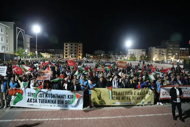 Muş'ta Gazze'ye Yönelik Saldırılar Protesto Edildi