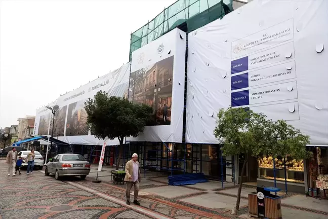 Edirne'de Saraçlar Caddesi Sağlıklaştırma Projesi Devam Ediyor