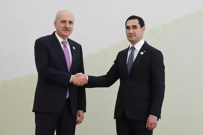 TBMM Başkanı Numan Kurtulmuş Türkmenistan'da Resmi Törenle Karşılandı