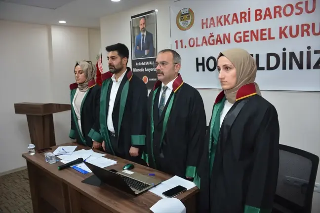 Hakkari Barosu'nda Ergün Canan Yeniden Başkan Seçildi