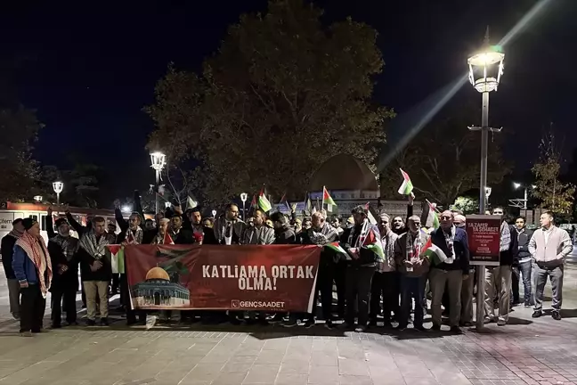 Saadet Partisi Gençlik Kolları'ndan Filistin Protestosu