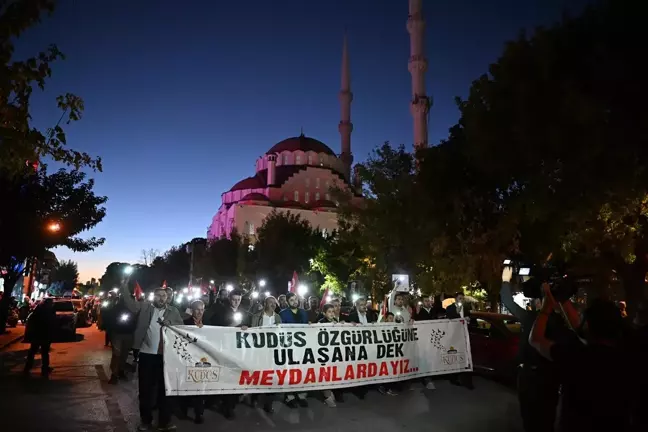 Gaziantep'te İsrail'in Filistin'e yönelik saldırıları protesto edildi