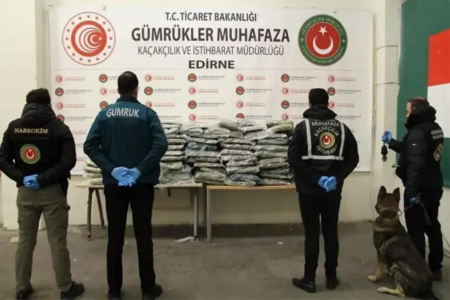 Edirne'de 177 Kilogram Esrar ve 11 Kilogram Kokain Ele Geçirildi