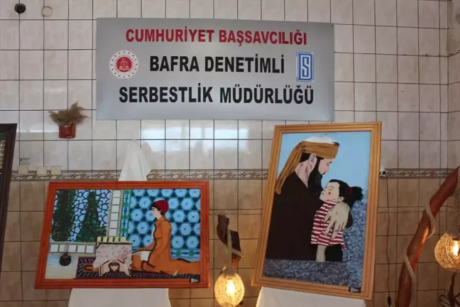 Bafra'da Yükümlülerin El Sanatları Sergilendi