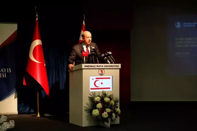 KKTC Cumhurbaşkanı Tatar, Samsun'da konferansta konuştu Açıklaması