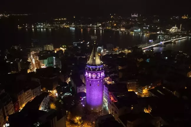 İstanbul'da Prematüre Farkındalığı İçin Mor Işıklandırma