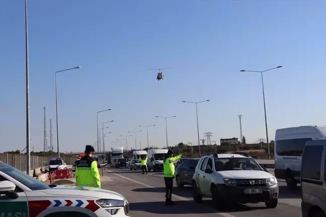 Mersin'de Cayrokopter Destekli Trafik Denetimi