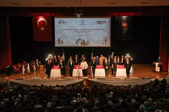 Çanakkale'de 24 Kasım Öğretmenler Günü Kutlandı