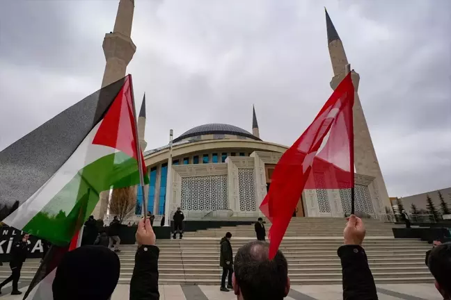 Ankara'da Filistin Halkıyla Dayanışma Günü Protestosu