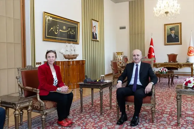 TBMM Başkanı Kurtulmuş, Yeni Zelanda'nın Ankara Büyükelçisi Coulson-Sinclair'i kabul etti