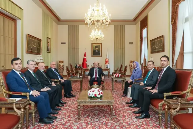 TBMM Başkanı Numan Kurtulmuş, Kamu Başdenetçisi Mehmet Akarca'yı kabul etti