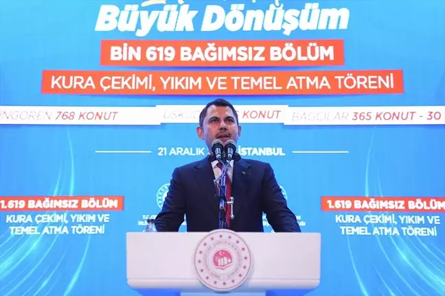 Bakan Kurum, İstanbul'da kentsel dönüşüm programında konuştu Açıklaması