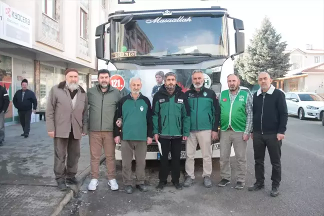 Erzincan'dan Suriye'ye İnsani Yardım Tırı Yola Çıktı