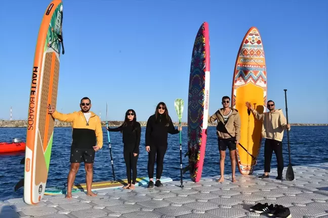 Ordu'da Sağlık Çalışanları Stresi Kürek Sörfü ile Atıyor