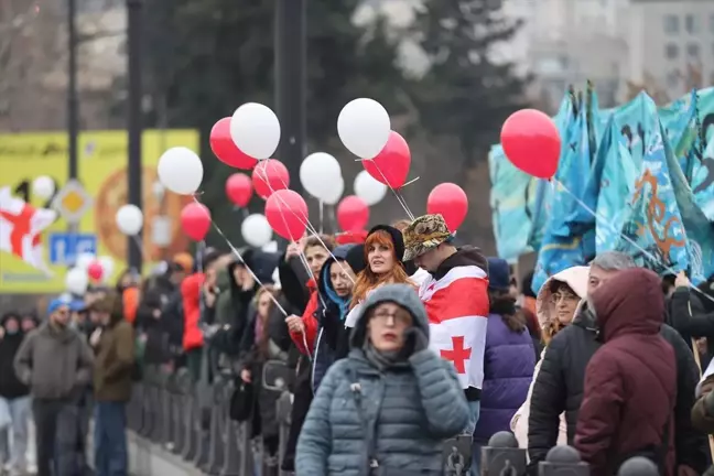 Gürcistan'da AB Üyeliği Protesto Edildi