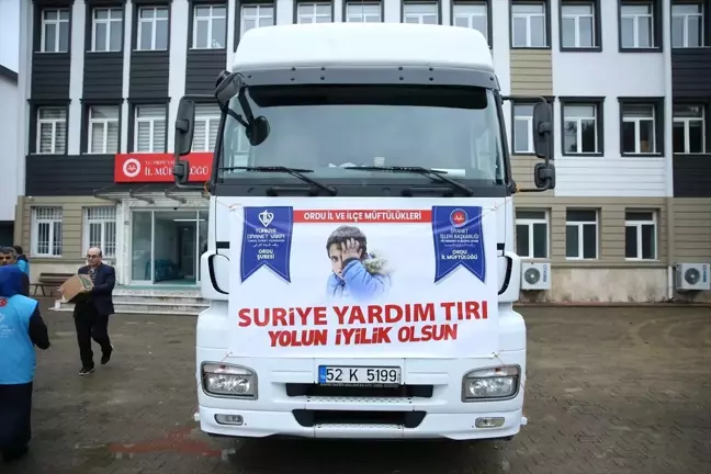 Ordu'dan Suriye'ye 4 Tır Insani Yardım Uğurlandı