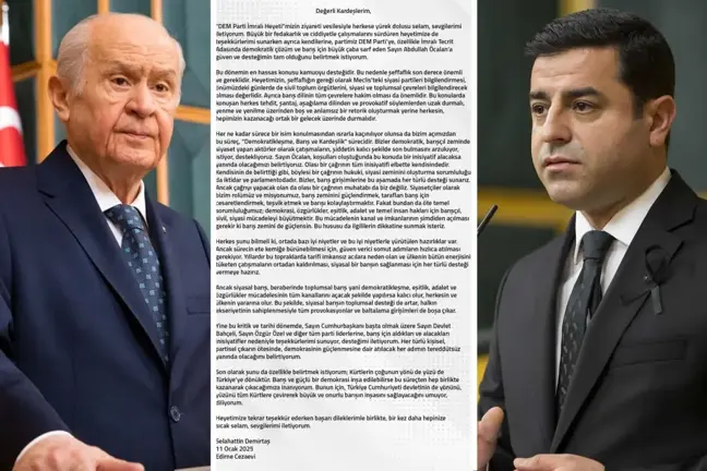 Bahçeli'ye Selahattin Demirtaş'ın mesajı soruldu: Gelişmeler uyumlu ve onurludur