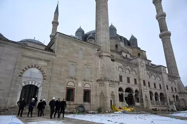 Selimiye Camisi'nde Restorasyon Çalışmaları Devam Ediyor