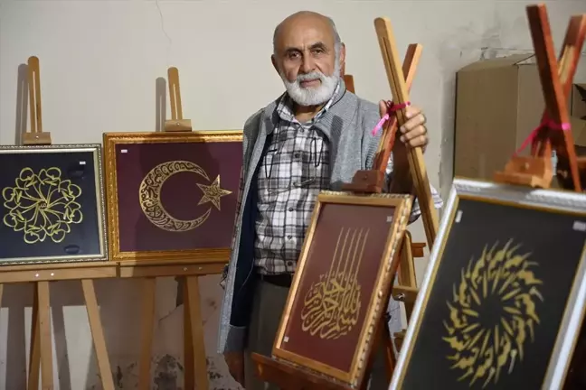 Ekin Saplarından Sanat Eserleri Yaratan Emekli Öğretmen