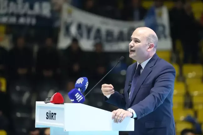 AK Parti'li İleri, Siirt'te partisinin 8. Olağan İl Kongresi'nde konuştu Açıklaması