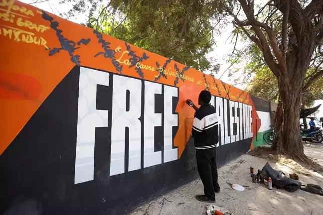 Senegal'de Filistin Destek Grafitileri Saldırıya Uğradı