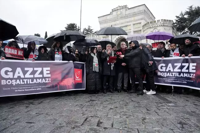 Saadet Partisi'nden Gazze'ye Destek Gösterisi